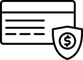 icono de esquema de pago de seguridad vector