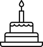 Cake Outline Icon vector