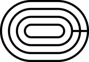 Running Track Outline Icon vector