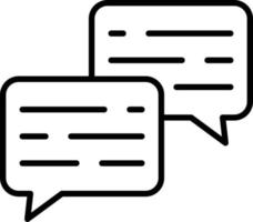 Chat Outline Icon vector