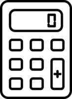 Calculator Outline Icon vector