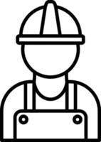 Worker Outline Icon vector