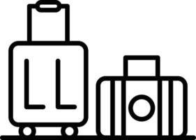 Baggage Outline Icon vector