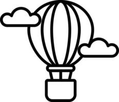 Hot Air Balloon Outline Icon vector