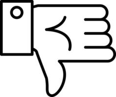 Dislike Outline Icon vector