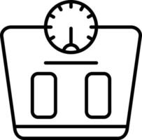 Weight Scale Outline Icon vector