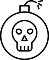 Bomb Outline Icon vector