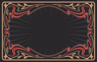 Art Nouveau Concept Art Floral Frame Background vector