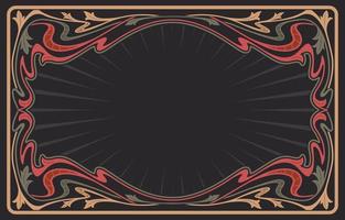 Art Nouveau Concept Art Floral Frame Background vector