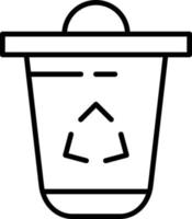 Rubbish Outline Icon vector