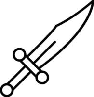 Dagger Outline Icon vector