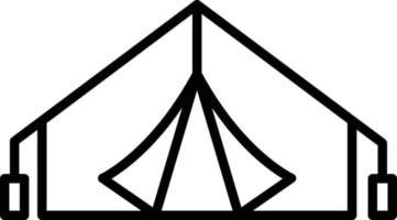 Tent Outline Icon vector