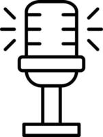 Podcast Outline Icon vector