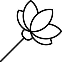 Lotus Outline Icon vector