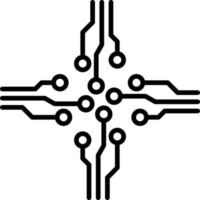 Circuit Outline Icon vector