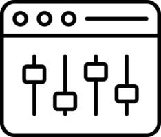 Web Settings Outline Icon vector