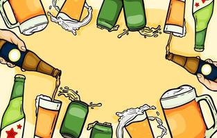 Beer Day Handdrawn Background vector