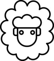 Sheep Outline Icon vector