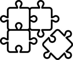 Puzzle Outline Icon vector