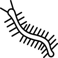 Centipede Outline Icon vector