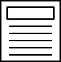 Blog Outline Icon vector