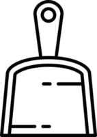 Dustpan Outline Icon vector