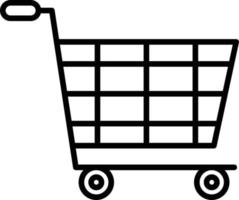 Shopping Cart Outline Icon vector