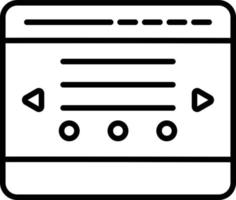 Window Page Outline Icon vector