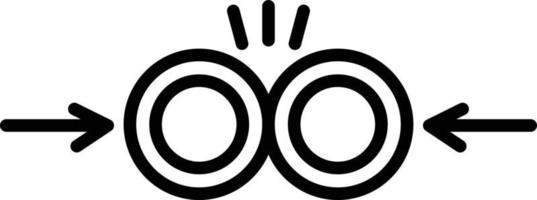 Collision Outline Icon vector
