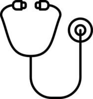 Stethoscope Outline Icon vector