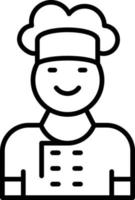 Chef Outline Icon vector