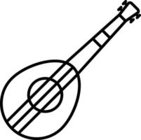 Mandolin Outline Icon vector