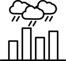 Bar Chart Outline Icon vector