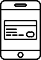 Mobile Payment Outline Icon vector