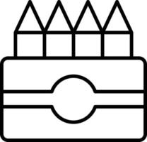 Crayons Outline Icon vector