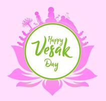 Happy Vesak day 03 vector