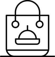 Bag Outline Icon vector