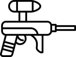 icono de esbozo de paintball vector