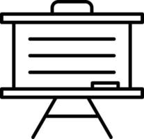 Whiteboard Outline Icon vector