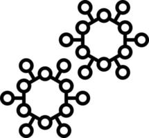 Molecule Structure Outline Icon vector