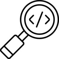 Code Outline Icon vector
