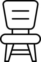 Chair Outline Icon vector