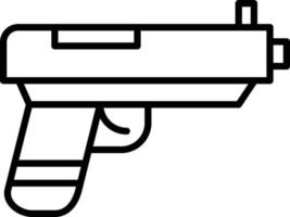 Pistol Outline Icon vector