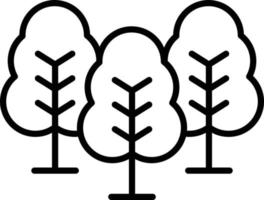 Trees Outline Icon vector