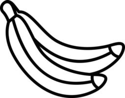 Banana Outline Icon vector