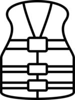Life Jacket Outline Icon vector