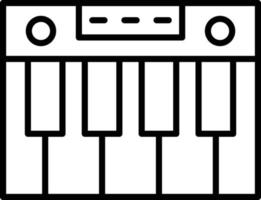 icono de contorno de piano vector