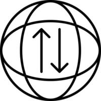 Global Transfer Outline Icon vector