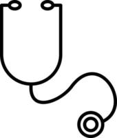 Stethoscope Outline Icon vector