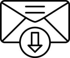 Inbox Outline Icon vector